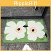 Mat Floor Plush With Cartoon Flower Print Design For Bedroom And Bathroom Use