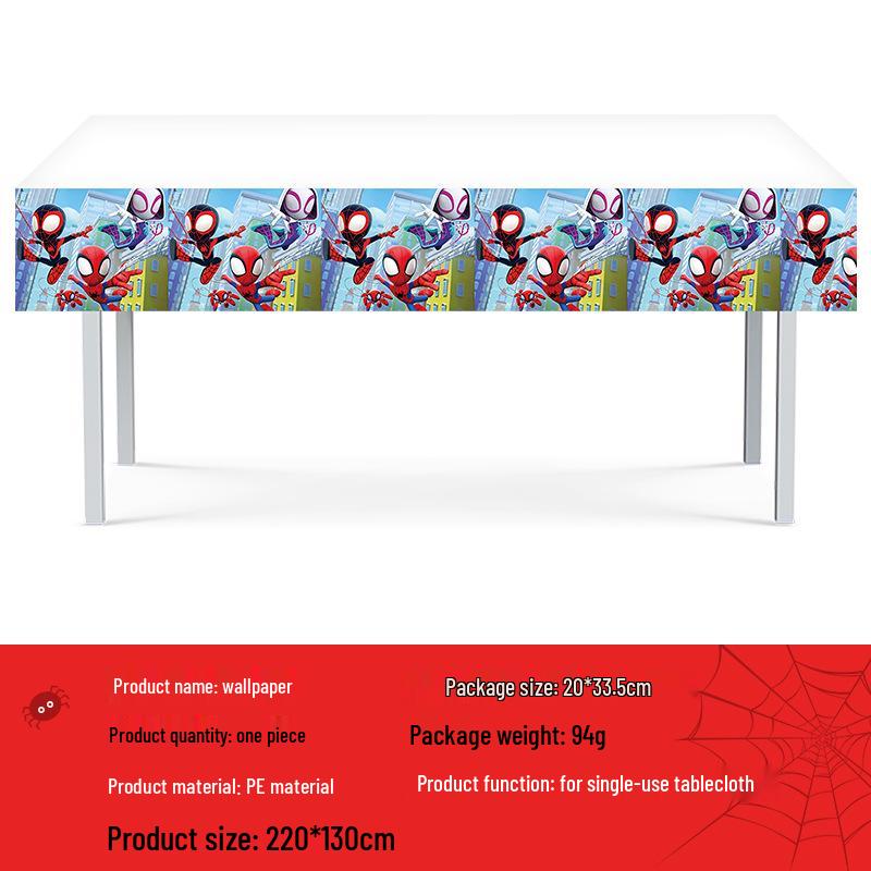 Hot-Selling Spider-Man & Friends Disposable Plate Set with Balloon Decorations for Parties