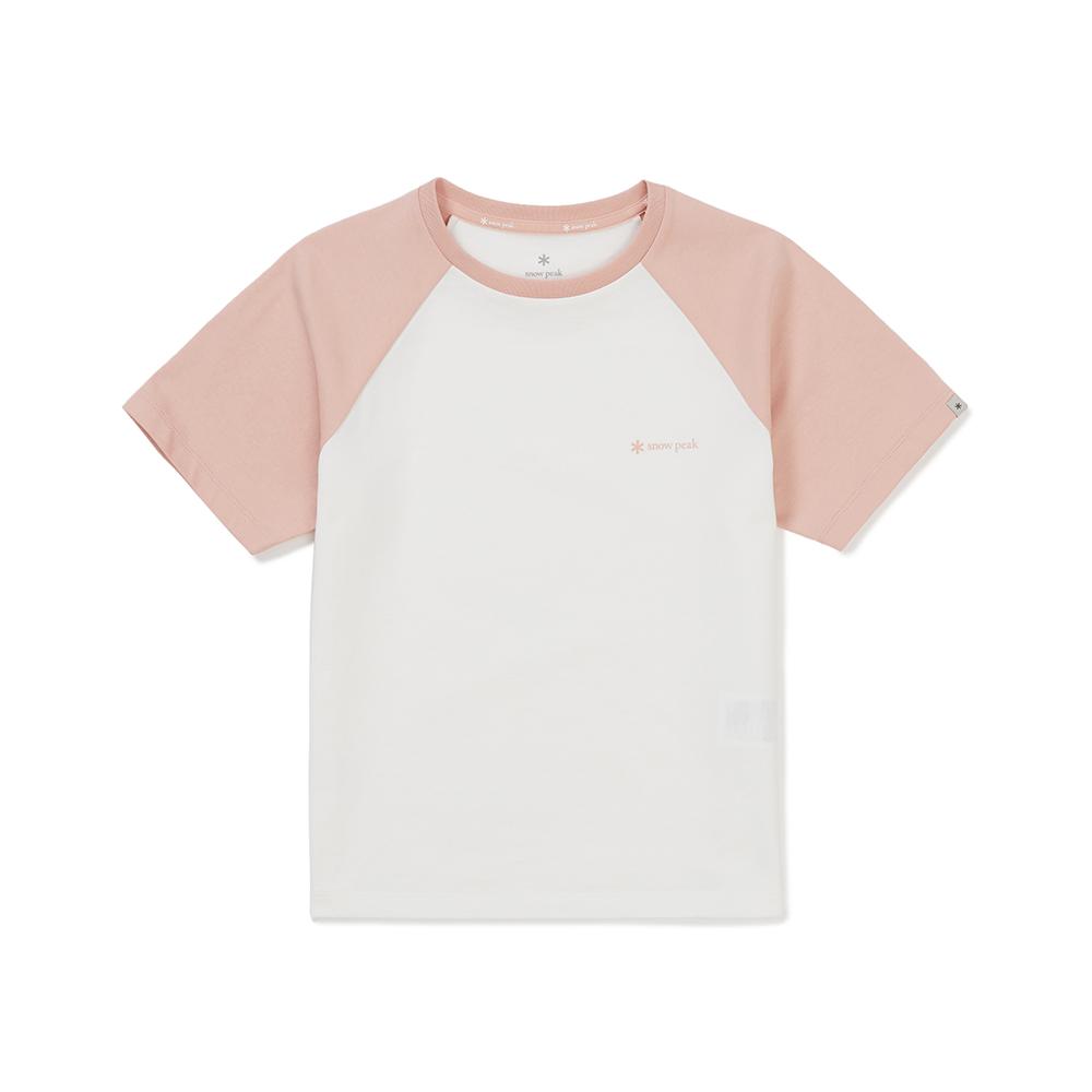 SNOWPEAK Kids Aerocool Color-block Short-sleeve T-shirt Light Pink (S25MKFTS96)
