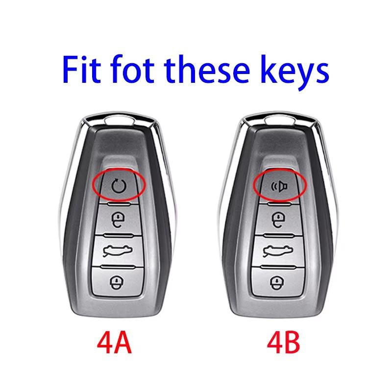 Car Smart Key Cover Case Shell Fob For Geely Coolray X6 X7 Emgrand Global Hawk GX7 Holder KeyChain Protector Accessories