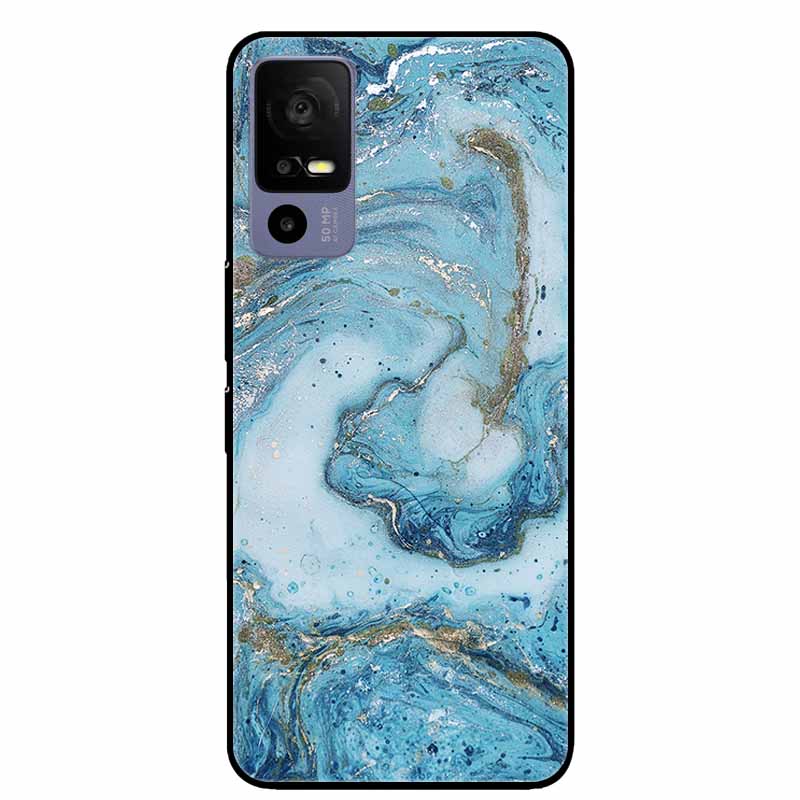 For TCL 40 R 5G Case Fashion Marble Soft TPU Silicon Back Cover for TCL 40R T771K T771H Phone Cases Protect Funda Shells Paras