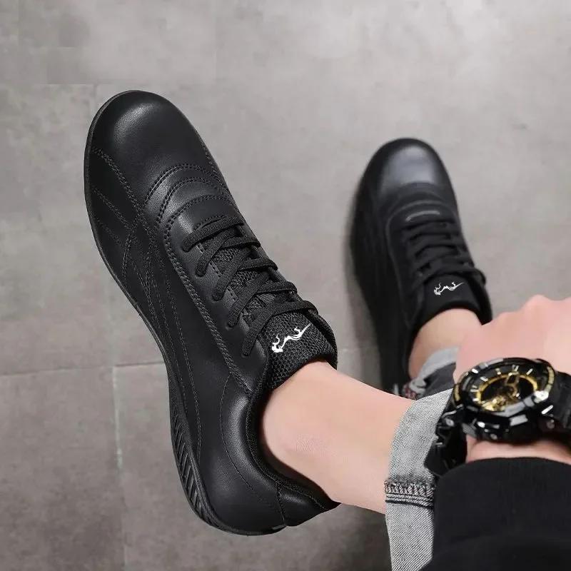 Pantofi sport pentru bărbați, pantofi sport din piele, pantofi sport cu lace-up, pantofi sport formali antiderapanți, pantofi sport pentru bărbați