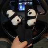 Automobile Safety Belt Decoration Cartoon Panda Safety Belt Shoulder Pad Plush Automobile Accessories Car Decorations