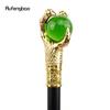Dragon Claw Grasp Green Glass Ball Golden Walking Cane Fashion Decorative Walking Stick Cosplay Cane Knob Crosier 93cm