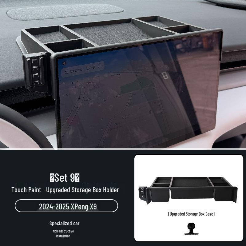 XPeng X9 2024-2025 Screen Upgrade Storage Box Bracket for Car Accessories