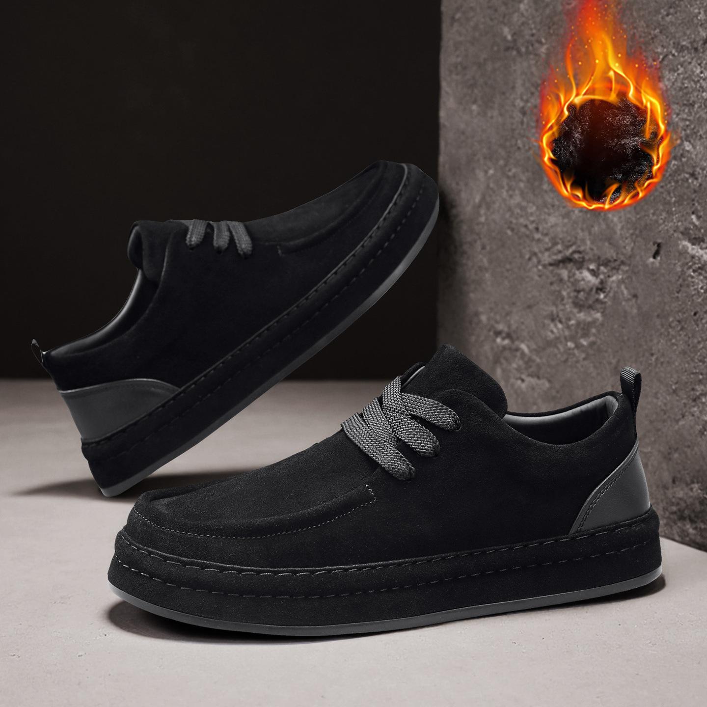 22 Осень-Зима Новые флисовые утепленные повседневные туфли Ленивые хлопковые туфли 39