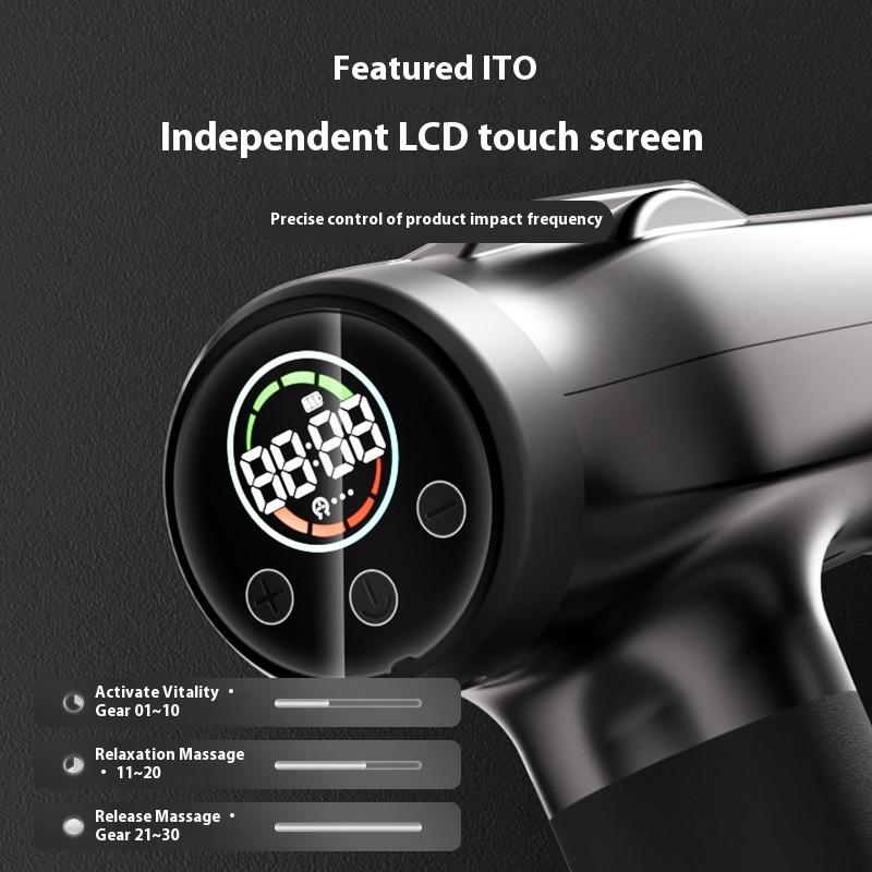 Doppelkopf Handheld Mini Massagepistole mit Tiefengewebeklopfen Muskelmassagepistole Multifunktionale Wiederaufladbare Faszienpistole