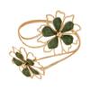 Elegant Irregular Motifs Flower Arm Cuff Jewelry Sturdy Zinc Alloy Craftsmanship Feminine Style Comfortable Wear Daily Use