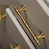 Cabinet Handle 2Pcs Solid Brass Kitchen Cabinet Handles Drawer Pulls T Bar Handles Knobs Wardrobe Furniture Handle Hardware Door Knocker(Hole 128mm)