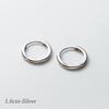 925 Sterling Silver Simple Circle Ear Buckle14mm - 18mm Platinum Plated Hypoallergenic Hoop Earrings For Women Jewelry