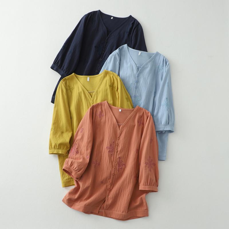 

DIMANAF 2023 Plus Size Новая Летняя Блузка Винтажный Ретро Жидкостные Системы Чистый Цвет Футболка с коротким рукавом Женская повседневная рубашка Женская свободная рубашка