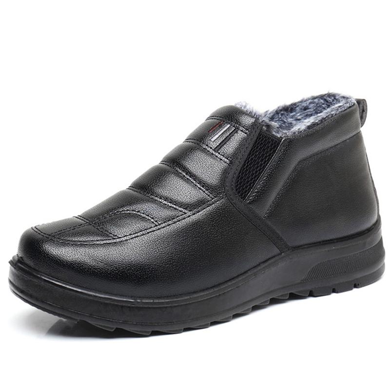 

Модные мужские ботинки Slip On Snow мужские кроссовки для активного отдыха мужские зимние кроссовки повседневные ботильоны водонепроницаемая мужская обувь рабочие ботинки больших размеров 44 чёрный