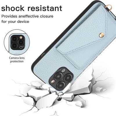 Crossbody Card Holder Wallet Phone Case for IPhone 15 14 13 12 11 Pro Max XR XS X 8 7 SE 2 3 Lanyard Chain Strap Cord Bag Cover