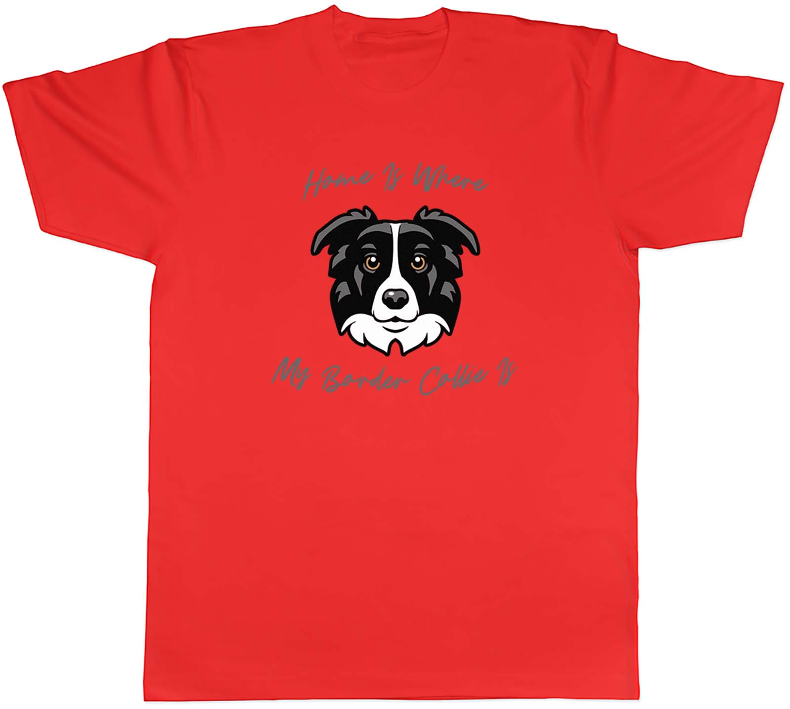 Dog Pet Lover Unisexs TShirt Home is where my Border Collie is Tee Gift S