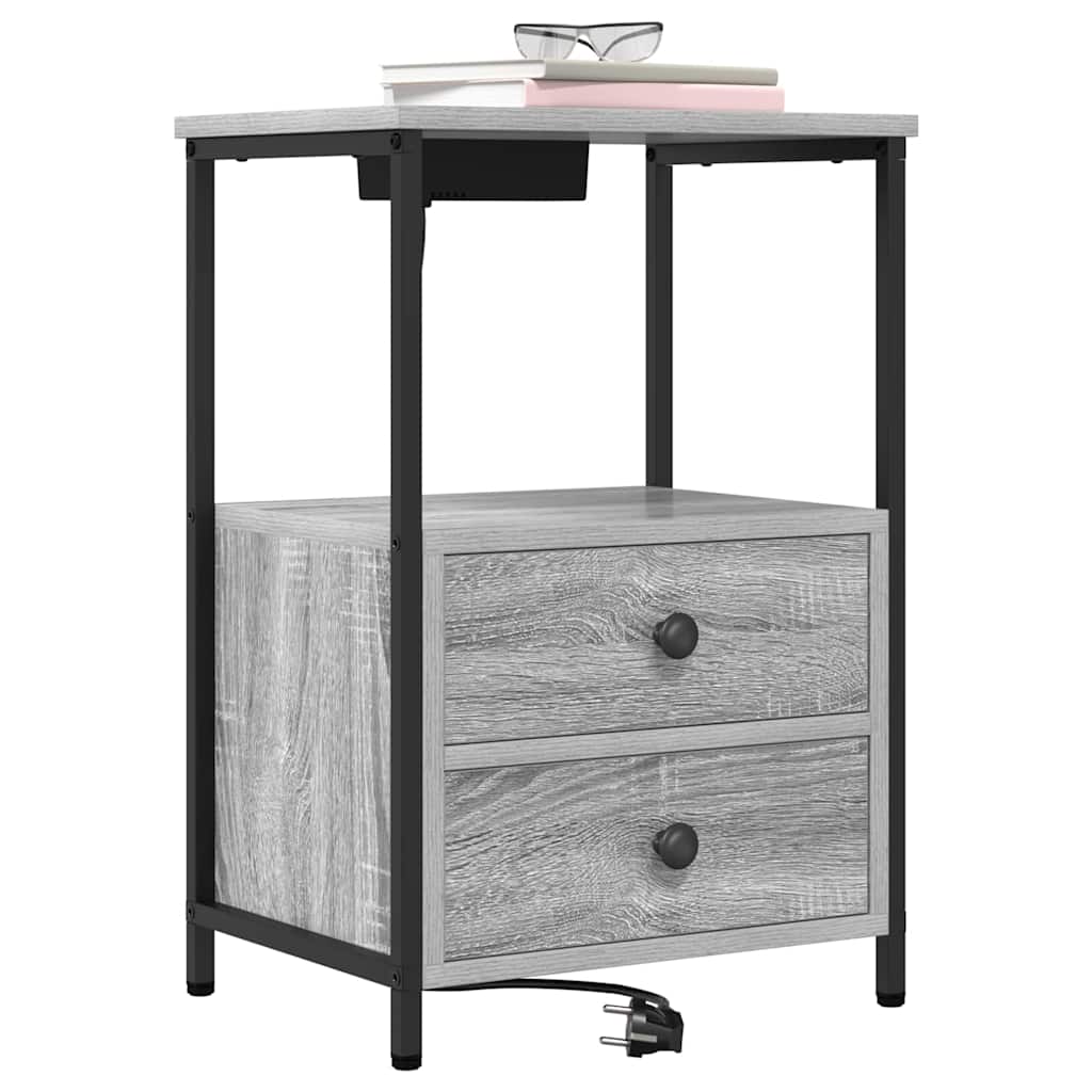 Nightstand Grey Sonoma 40 x 31 x 60 cm Particleboard