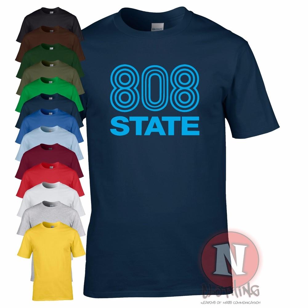 Camiseta 808 State DJ Club Música Danza Rave Retro EDM Festival Madchester