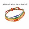Adjustable Design Five-Color Cord Bracelet Fortunate Ornaments Amulet Woven Lucky Wrist Rope Cultural Significance Exquisite