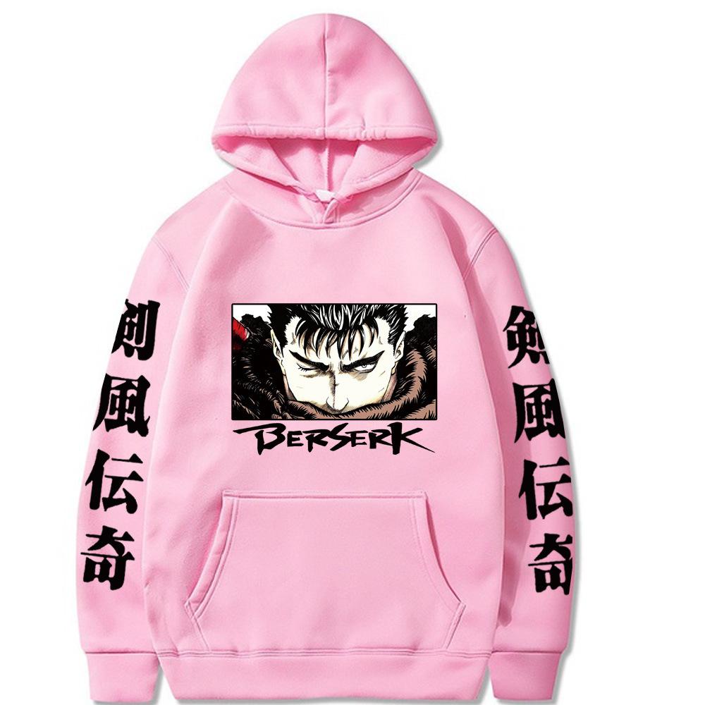 Japanese Anime Berserk Guts Manga Hoodie Sweatshirt  Autumn Winter Fleece Streetwear Tops