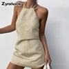 Neues Frühling Sommer Damen Baumwoll Leinen Kleid für Damen Kurzer Rock Sommerkleider High-End Mode Eleganter Stil