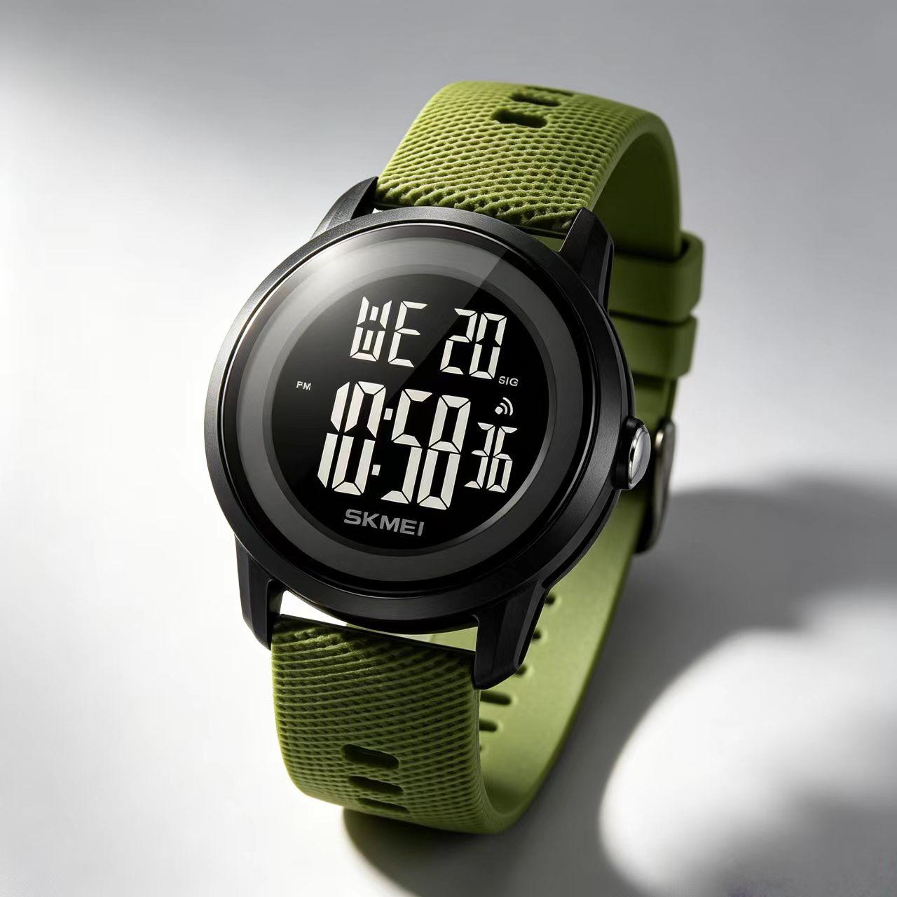 Unisex Digital Watch SKMEI Chronograph Alarm LED Backlight 2218 армия зеленый