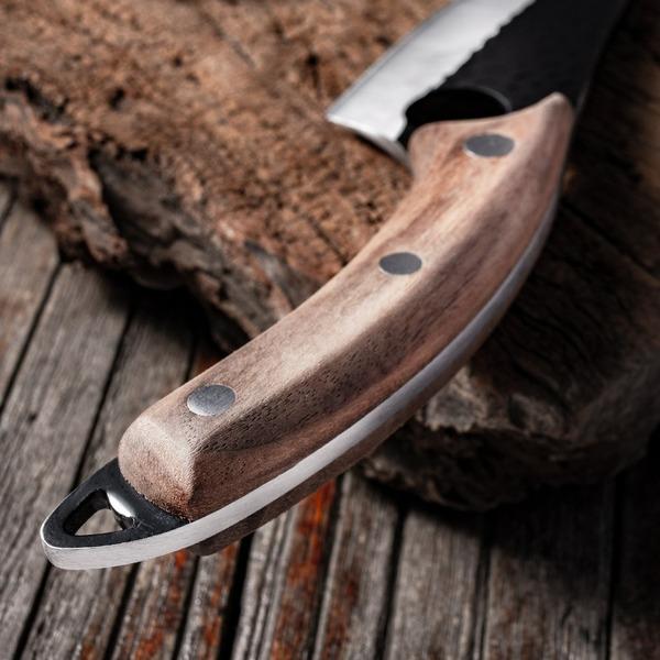 5.5inch Meat Cleaver Hunting Knife Handmade Forged Boning Knife Serbian Chef Knife Stainless Steel Kitchen Knife Butcher Fish Knife