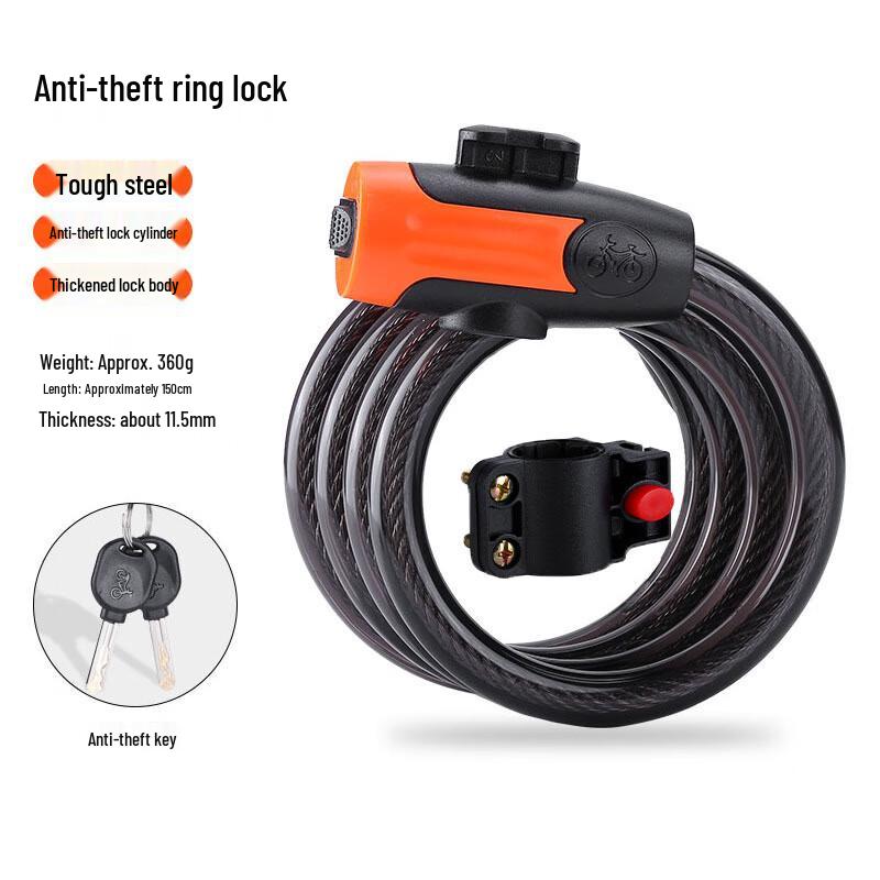 GEETHA Portable Steel Cable Bicycle Lock