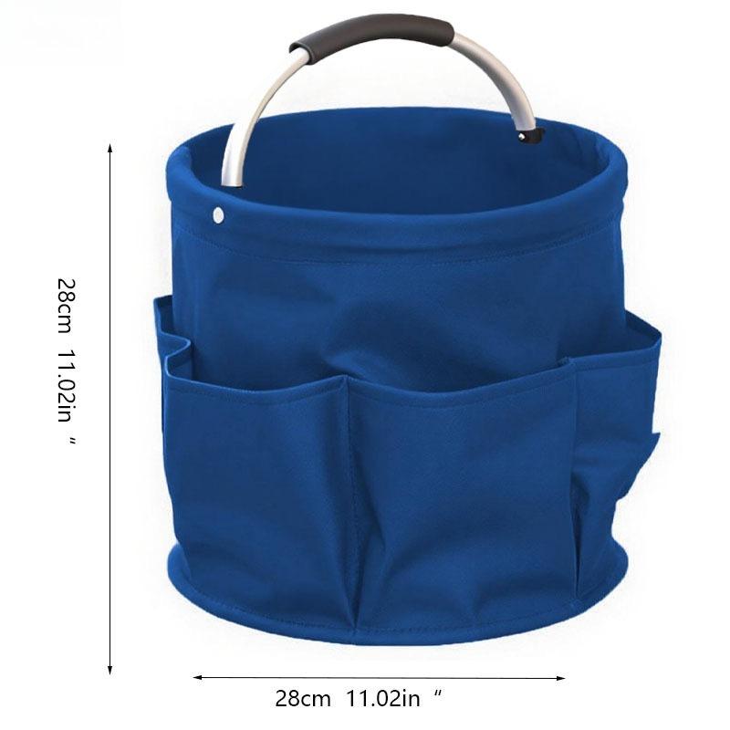 Foldable Gardening Tool Bag Portable Camping Picnic Storage Basket Home Storage Bag with Pockets