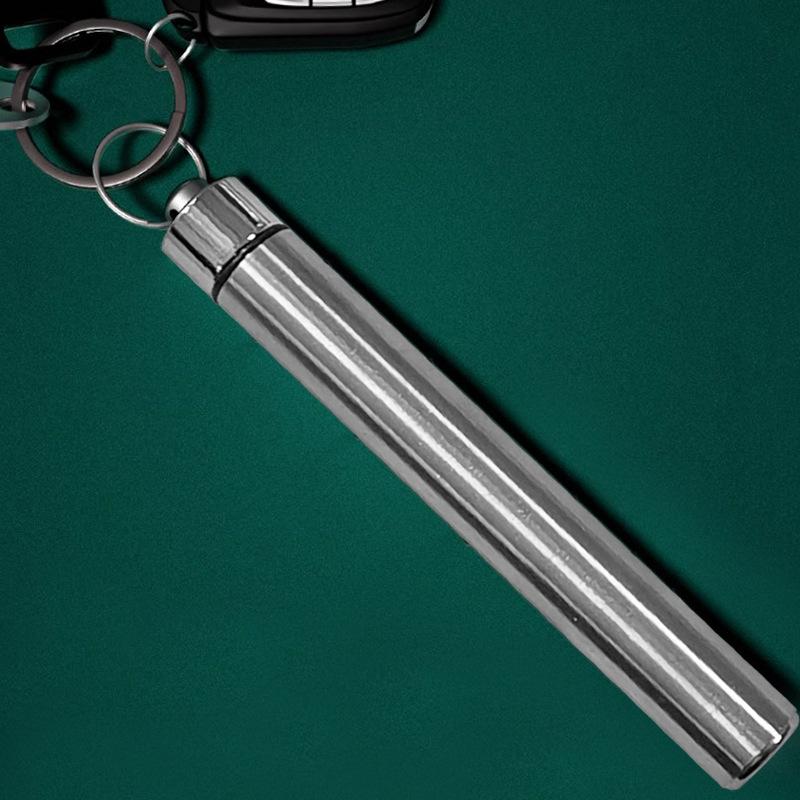 Ohrstocher aus Edelstahl, 6-teilig, Spiral-Ohrstocher-Set aus silbernem Metall, tragbarer Schlüsselanhänger