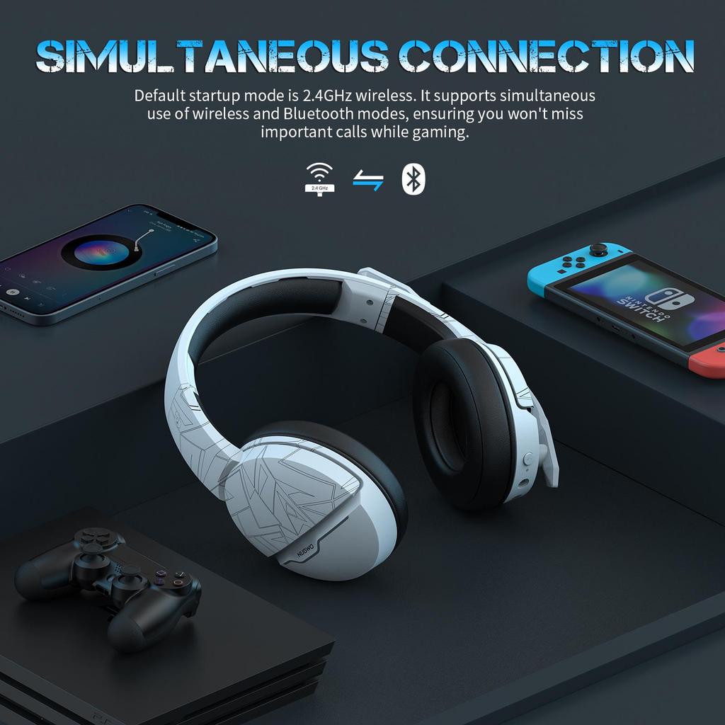 NUBWO G08 Wireless Over-Ear Gaming Headset - Stereo 2.4G Bluetooth for E-sports & PUBG