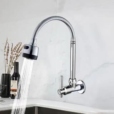 Robinet d'évier de cuisine Yousheng, rotatif à 360 degrés, universel, facile à installer, monotrou, poignée unique, robinet de cuisine d'eau froide