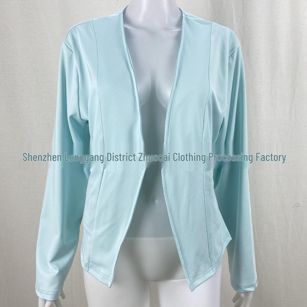 2024 Europäischer & Amerikanischer Damen Casual Schwarzer Reißverschluss-Blazer - Vielseitiger Herbst/Winter-Anzug