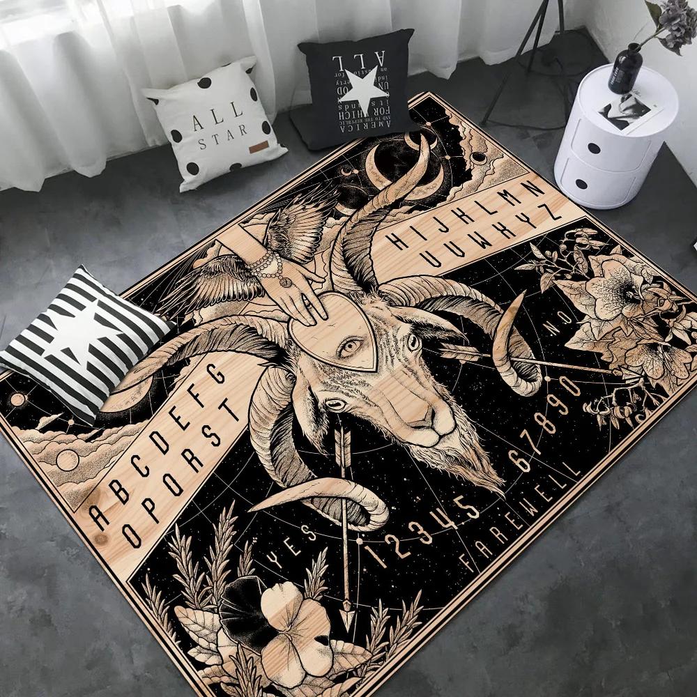 Ouija Board Long Rugs Nordic Style Home Doormat Bathroom-Toilet Mats Bedroom Bedside Area Rugs
