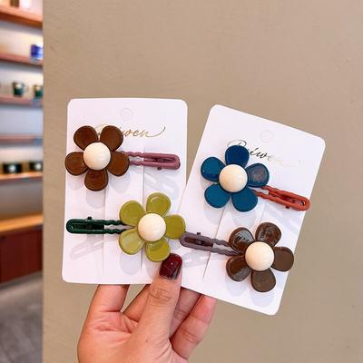 Νέα κορεατικά παιδικά γλυκά καραμέλα Κλιπ μαλλιών Kawaii Flower καρφίτσα για κοριτσάκια Barrettes Παιδικά αξεσουάρ μαλλιών