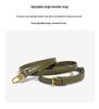 Handmade Woven Retro Soft Leather Accordion Baguette Bag - Solid Color Shoulder Handbag