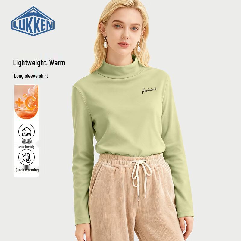 LUKKEN Women s Fleece-Lined Semi-High Collar Base Layer Top M