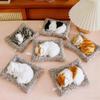 Christmas Home Fireplace Decoration Simulation Mini Cat Cloth Pad Creative Imitation Ornaments Children Birthday Gifts