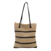 Summer Woven Tote Bag With Zipper Closure For Casual Daily Use