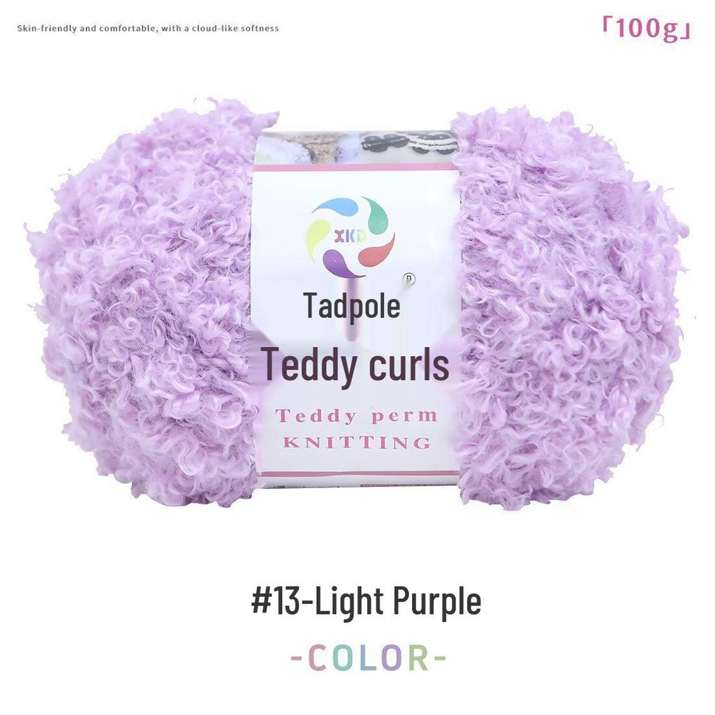 Laine Teddy Bouclette: Fil à crocheter et à tricoter DIY fait main pour écharpes et poupées