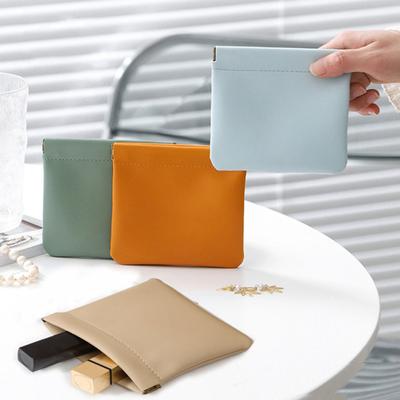Borsa per filo per auricolari Organizzatore in finta pelle con chiusura automatica