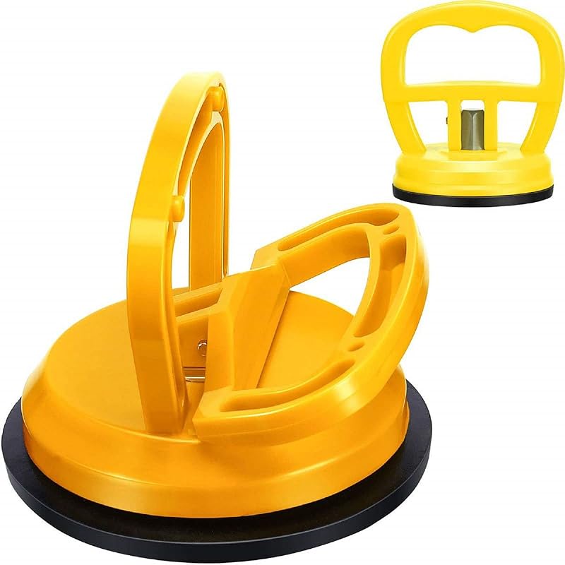 

Желтый присоска для удаления вмятин, ручка-подъемник 5 дюймов / инструмент для удаления вмятин / мощная присоска для подъема стекла с маленькой присоской жёлтый