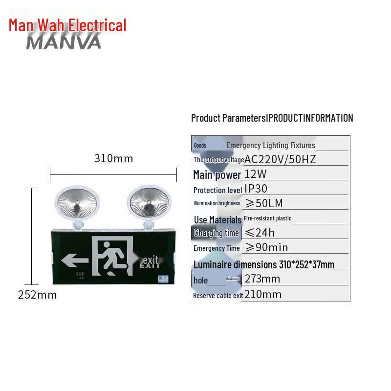 Minhua LED Emergency Exit Sign Light