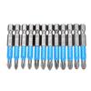 Hexagonal Non-Slip Screwdriver Set, 12pc, with Blue Leather Ring, 50mm Strong Magnetic Electric Cross Screwdrivers.
