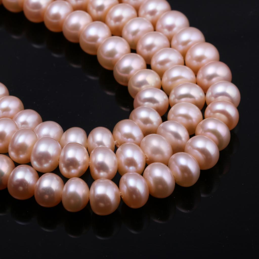 1String, Natural Freshwater Pearls, 6-7Mm Rondelle Pearl Beads for Jewelry Making DIY Necklace Supplies, Birthday Party Gifts for Women, 36cm