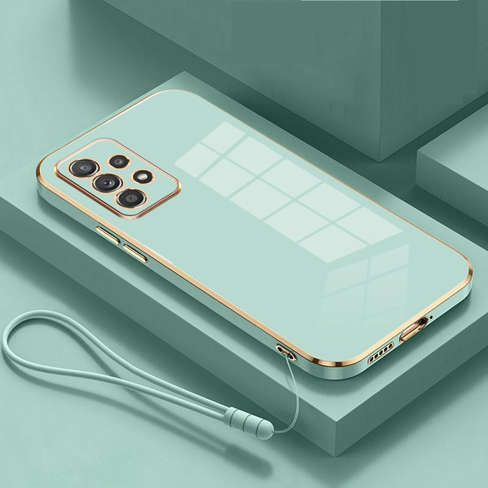 

Для Samsung A52 4G Case Galaxy A52 5G Cover Galaxy A53S A53 A54 A51 4G Luxury Square Plating Phone Case Протиударна задня кришка Galaxy A52 5G&Case & Strap