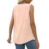 Women's Fashion Sexy Pleated Square Neck Color Sleeveless Vest Top
