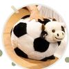 Soccer Cow Plush Toy Adorable Cow Pillow Soft Stuffed Animal Cute Cuddly Gift for Kids Birthday Nursery Decor