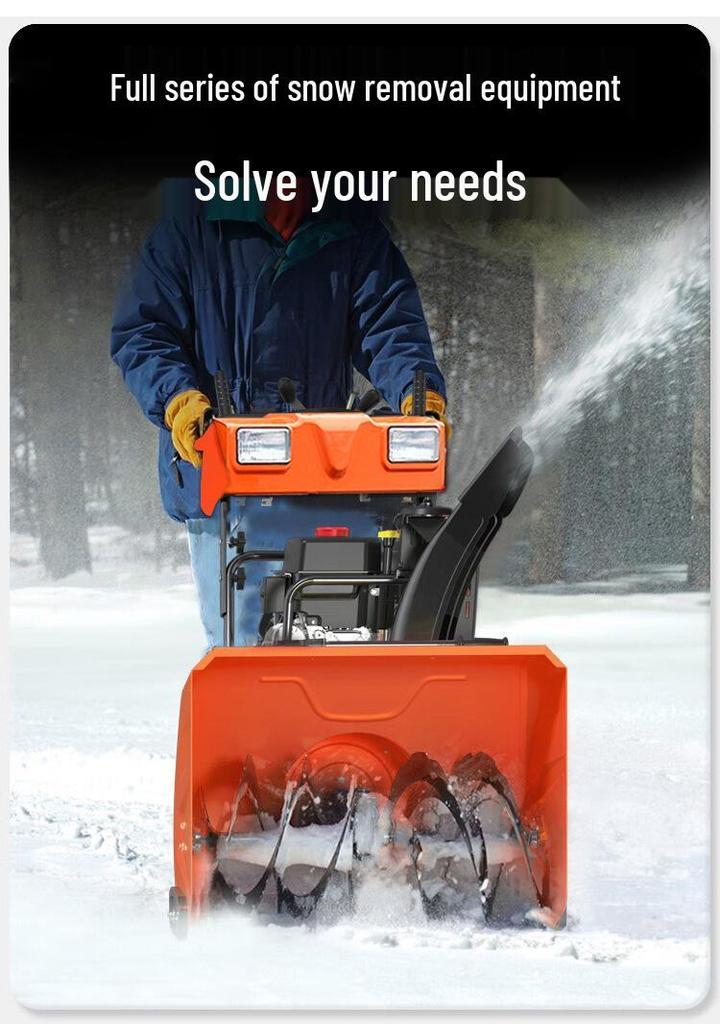 Wolnosun Push Snow Blower & Sweeper: Compact Snow Removal Machine