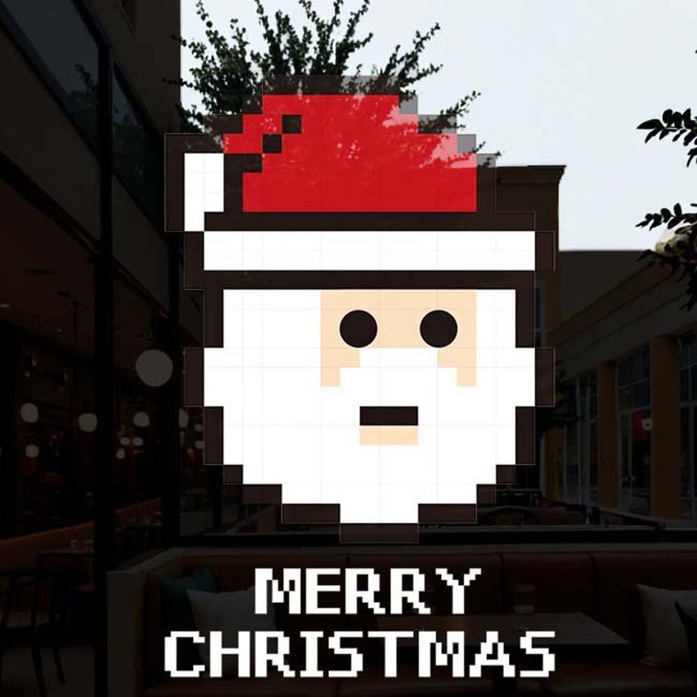 

Anti-collision Glass Electrostatic Film Colorful PVC Festival Stickers Display Window Style 8