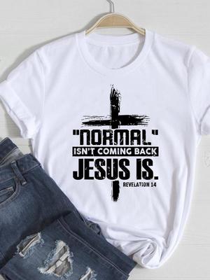 (Asiatische Größe) Frauen Aquarell Glauben Trend Nette T Top Kurzarm Mode Druck Dame Kleidung Casual T-shirt Weibliche Grafik T-shirts