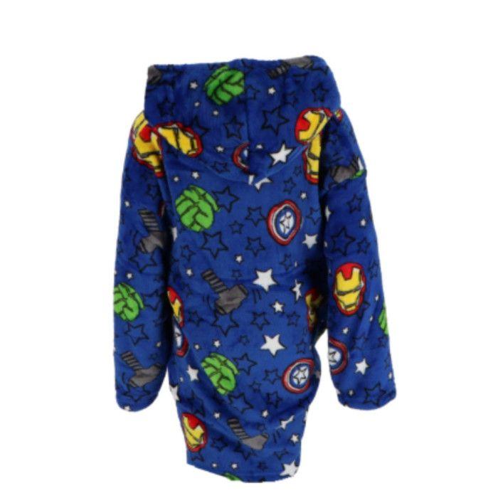 Plaid à Capuche Enfant Avengers Polaire - Sweat Plaid 7-14 ans - Couleur:Bleu Taille:Taille Unique - Bleu